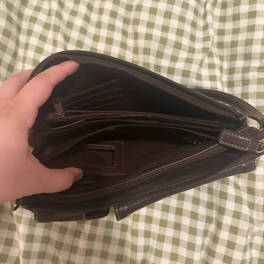 Rosetti 90s y2k brown leather shoulder bag mini purse - Picture 7 of 8